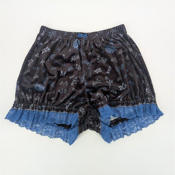 Corpse Bride Women Lounge Shorts Size M Velvet Lace Bloomer Cosplay Whimsigoth - Picture 1 of 7